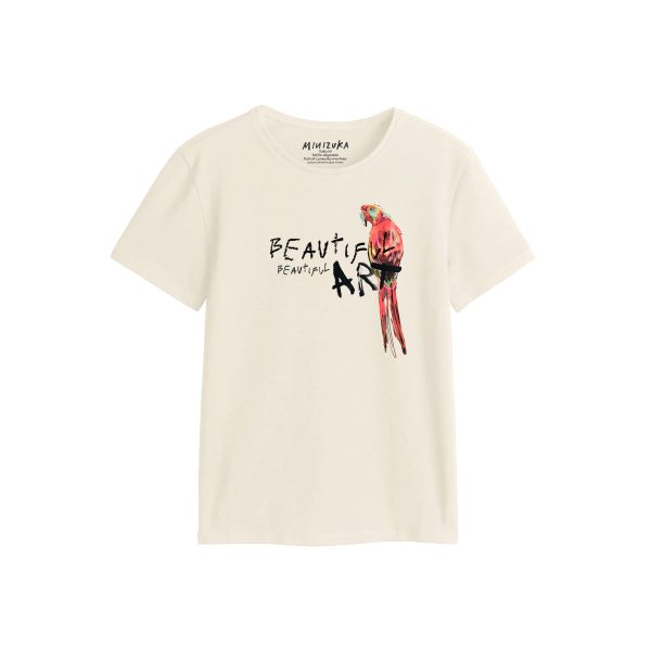 Camiseta mujer en algodón crudo| Beautiful Art