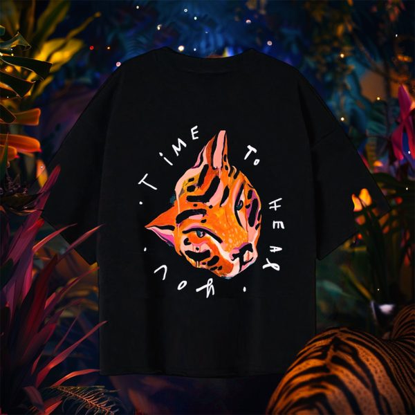 Camiseta en algodón negro| Heal