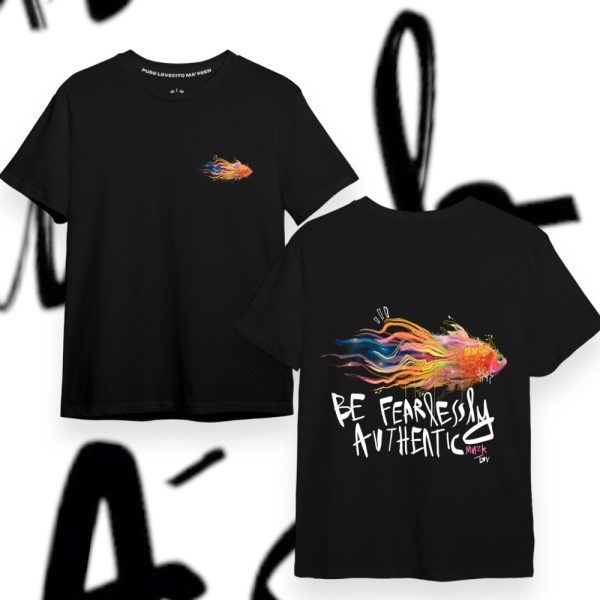 Camiseta en algodón negro| Authentic