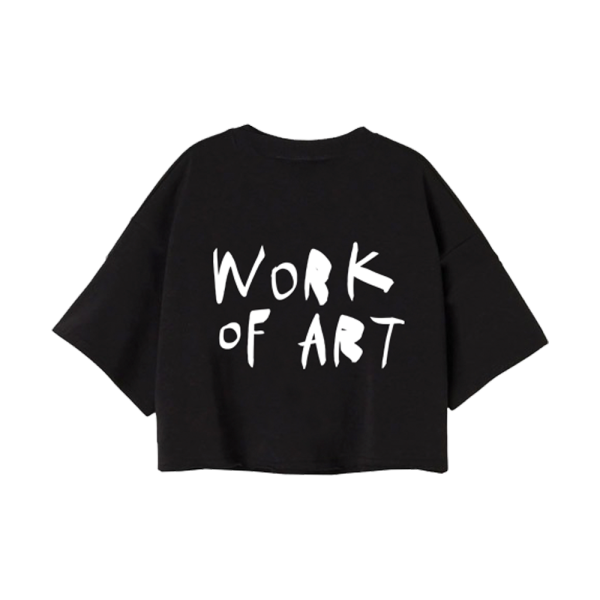 Camiseta en algodón negro adultos| Work of Art